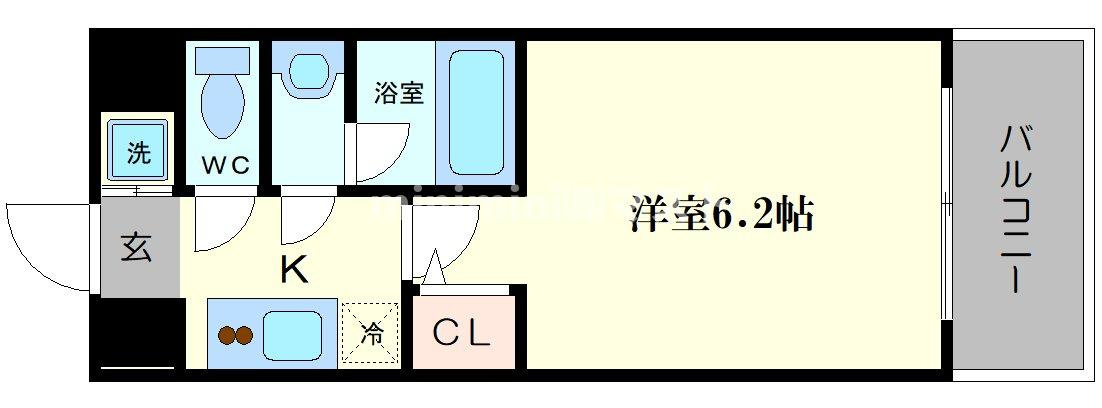 スプランディッド難波Ⅰの間取り