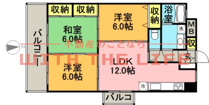 サザンコート中央町【キャッシュバック対象】の間取り