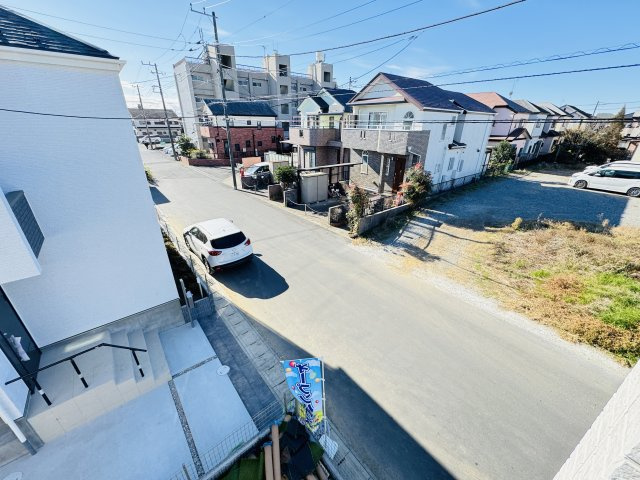 松戸市古ケ崎４丁目新築戸建【古ヶ崎小学校：4分】の展望|バルコニーより道路側眺望
