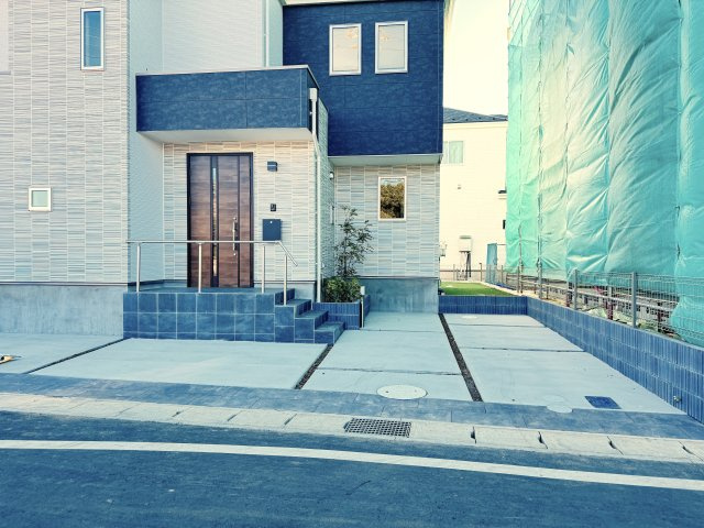 松戸市古ケ崎４丁目新築戸建【古ヶ崎小学校：4分】の駐車場|D号棟駐車スペース・２台駐車可