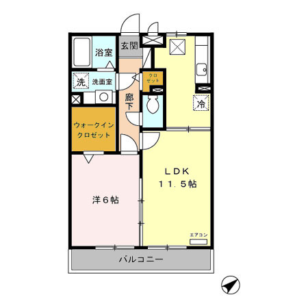 グランフィールド松江Ⅱの間取り