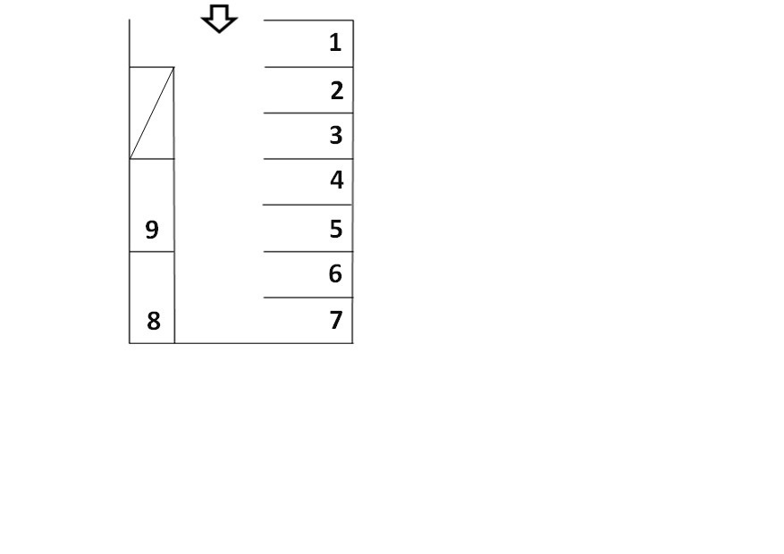山田駐車場の区画図