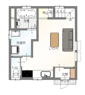 【No.6921】吉成中古住宅/2LDK/リフォーム済/角地の間取り