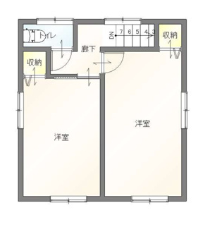 【No.6921】吉成中古住宅/2LDK/リフォーム済/角地の間取り