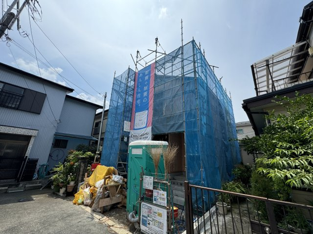 松戸市古ケ崎３丁目新築戸建【古ヶ崎小学校：9分】の外観|8月19日撮影