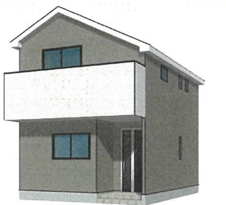 松戸市古ケ崎３丁目新築戸建【古ヶ崎小学校：9分】の外観パース