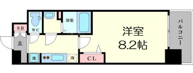 【間取り】 | プレサンス心斎橋ソレイユ
