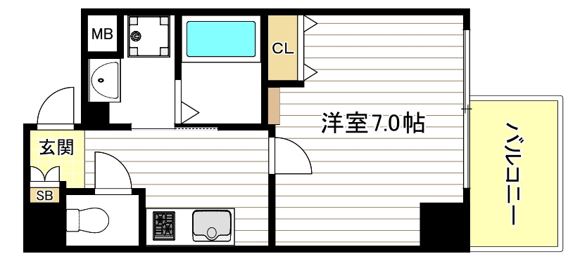 セオリー難波パレの間取り
