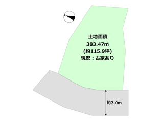 宝塚市雲雀丘3丁目売り土地の間取り