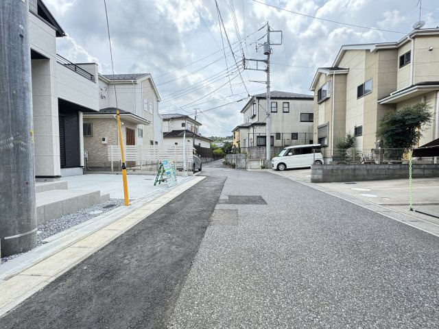 松戸市新作新築戸建（新作５期）の展望|西側前面道路・幅員約5ｍ