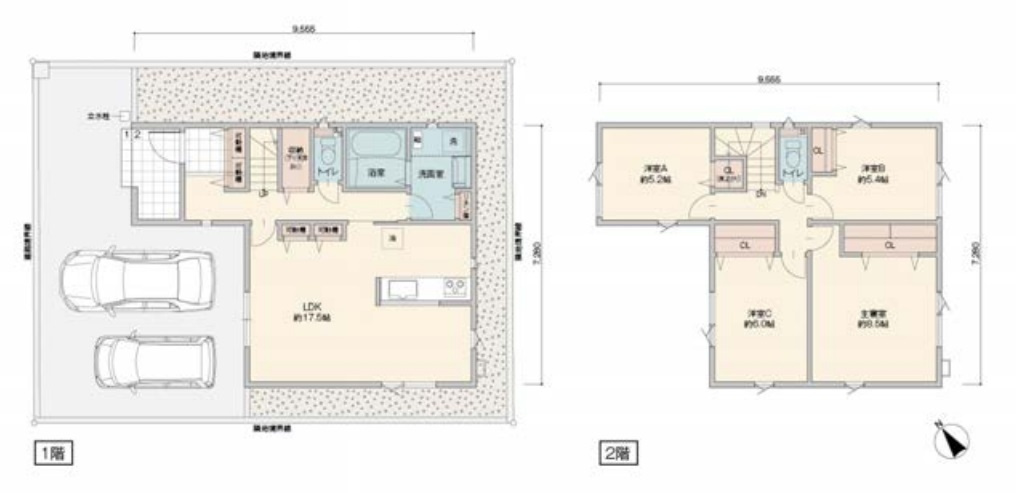 新琴似10条4丁目　2号棟の間取り