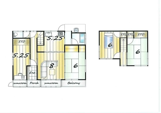 室蘭市宮の森町2丁目5－5戸建の間取り