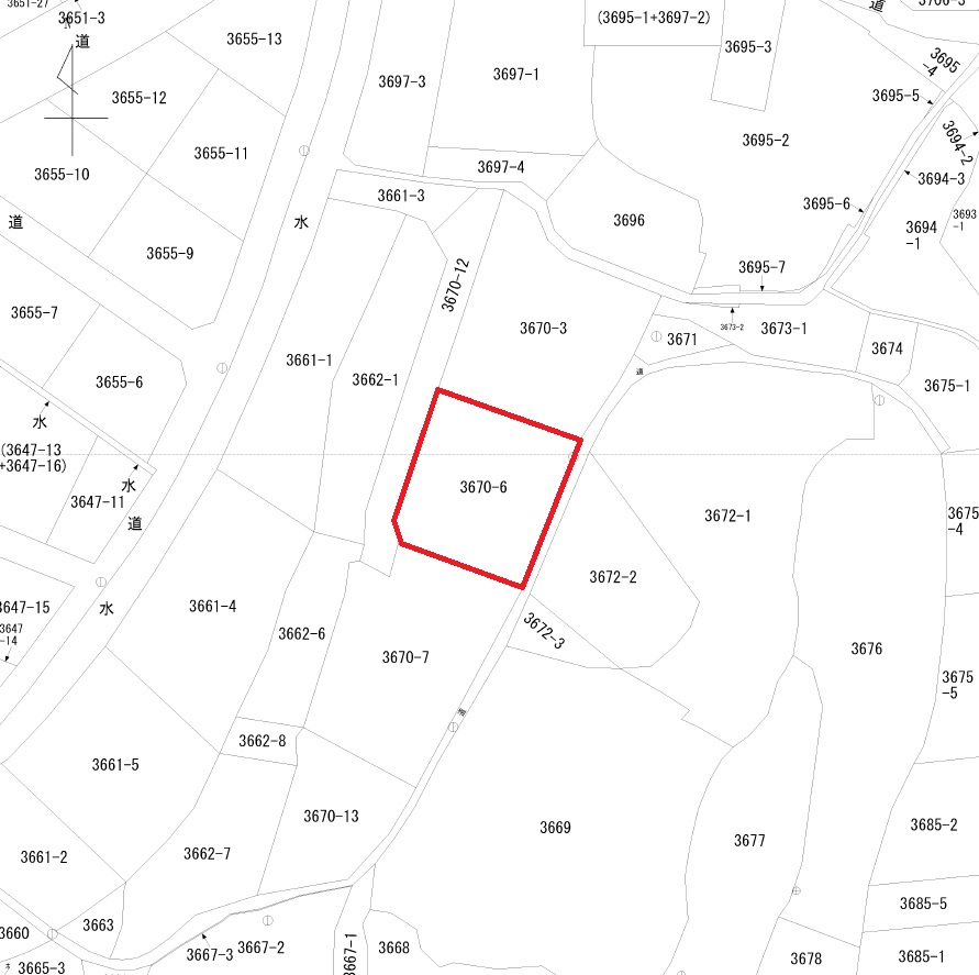 笠岡市笠岡6売地の土地図