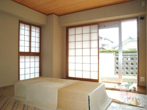 グリーンビレッジ北方の居間・リビング|和室