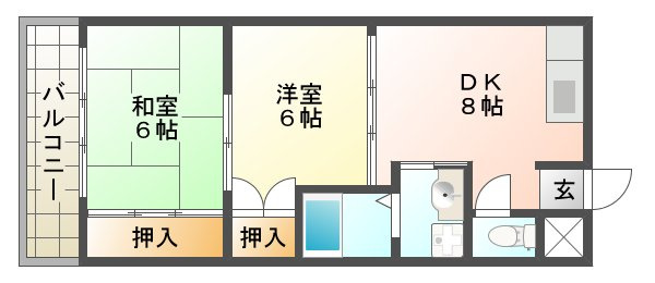 舞子坂ハイムの間取り