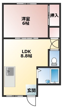 ハイツ藤江の間取り