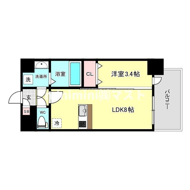 エスリード長居公園PARK AVENUEの間取り