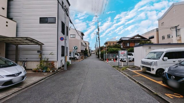 西院北矢掛町の前面道路含む現地写真