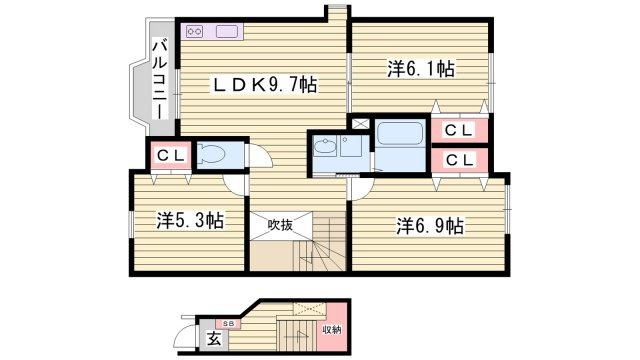 フェリーチェ神田の間取り