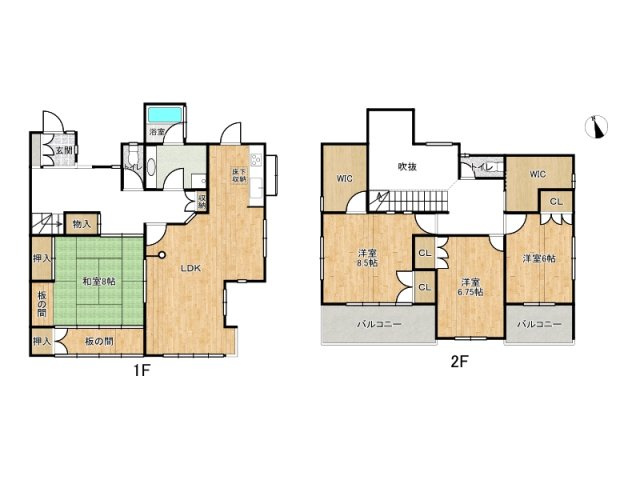 姫路市御立西2丁目/中古戸建の間取り