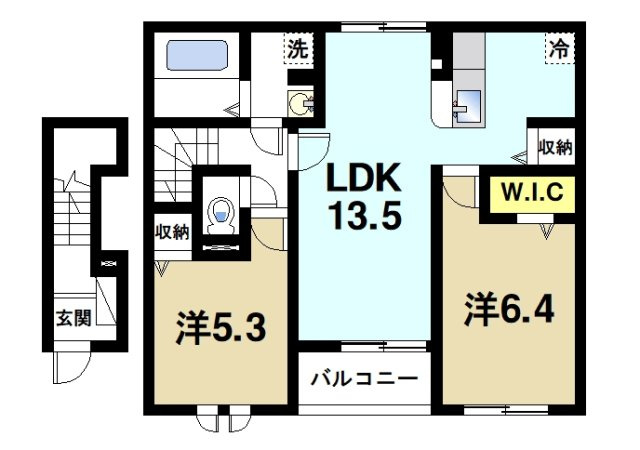 マノワール磯城の間取り|2LDK