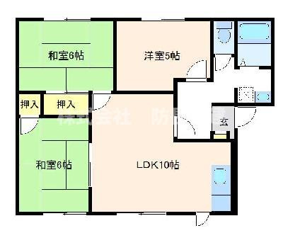 七宝ハイツA棟の間取り