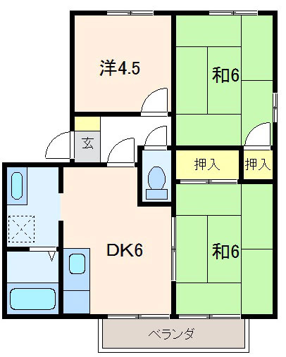 ボーンメイゾンBの間取り