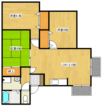 エクセルの間取り