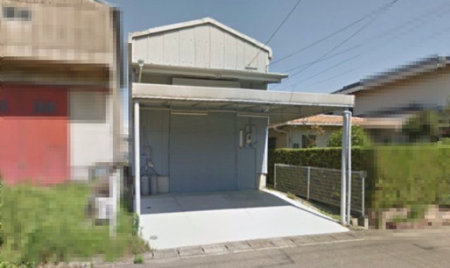 三ツ井倉庫付事務所(駐車2台可能)の外観