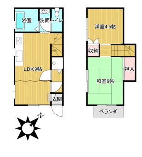 【間取り】 | アリーブ羽鳥第2　Aー４