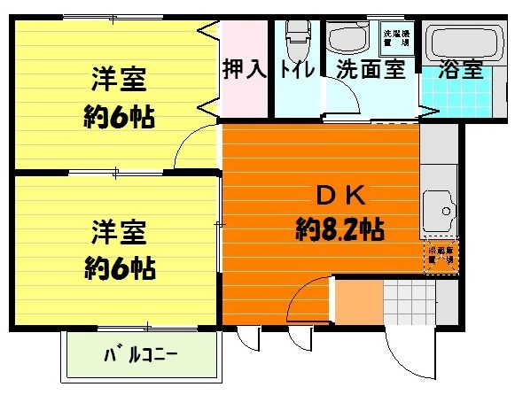 下野市小金井のアパートの間取り