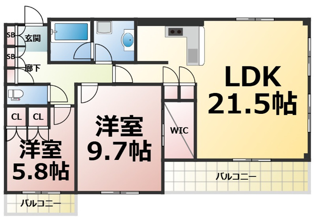 【間取り】 | レザンドール東山元町