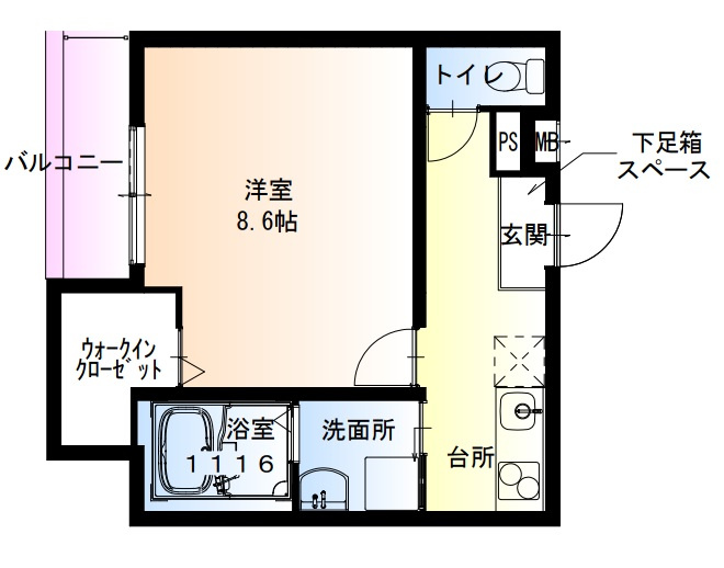 フジパレス鳳北町の間取り