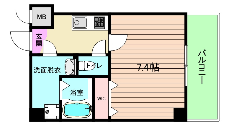 大阪市都島区都島南通１丁目の賃貸マンションの間取り