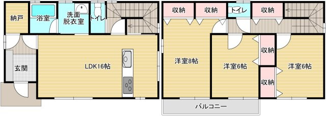 金光町佐方戸建ての間取り