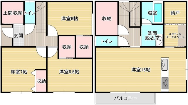 金光町佐方戸建ての間取り
