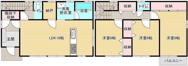 金光町佐方戸建ての間取り