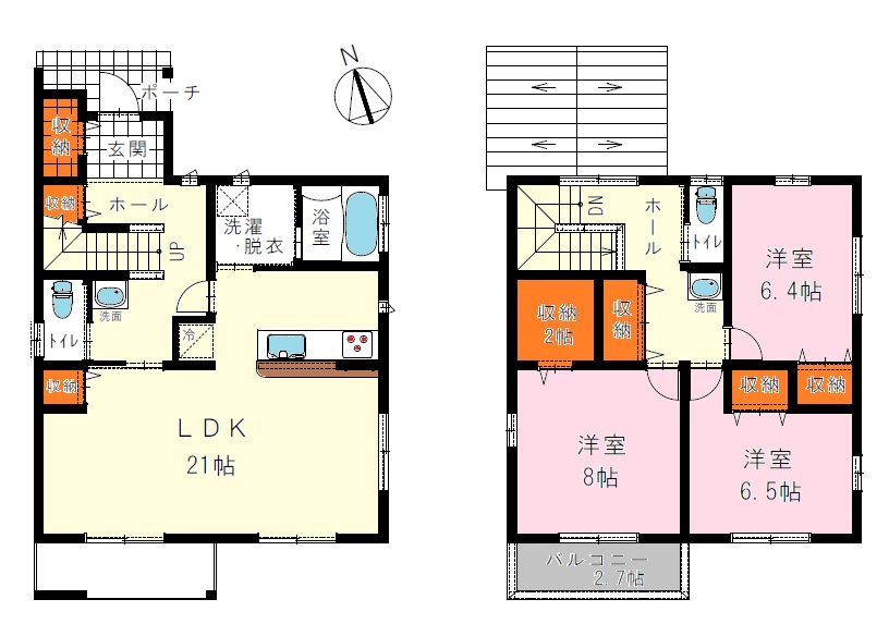 刈谷市東境町の参考プラン|建物プラン例（1）