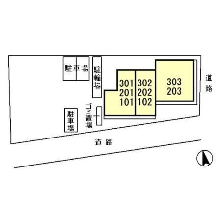 サンヴィレッジ中河原の区画図