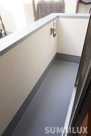 熊本市北区楡木４丁目のアパートのバルコニー
