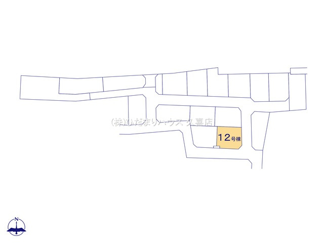 ワイウッドコート古河市茶屋新田第１期　新築一戸建て　12の区画図|全17号棟