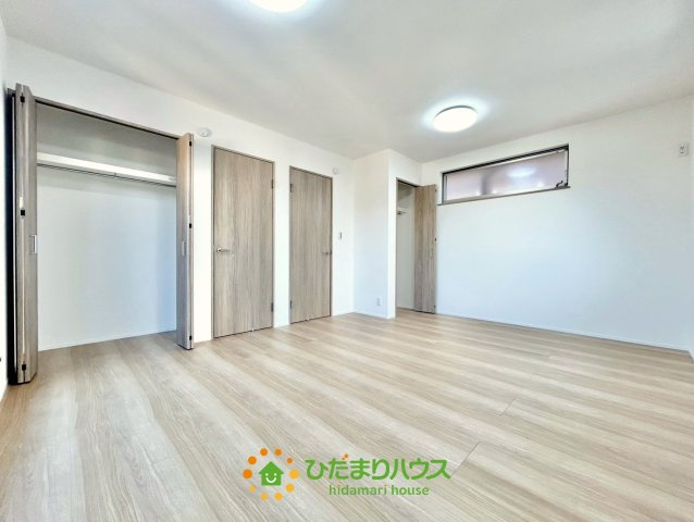 宮代町中島　新築未入居の収納|1つのお部屋とすると2つのクロゼットを使用頂けます！