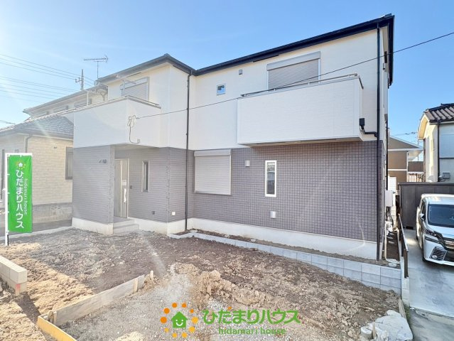 宮代町中島　新築未入居の外観|外壁がお洒落で存在感を出しています！