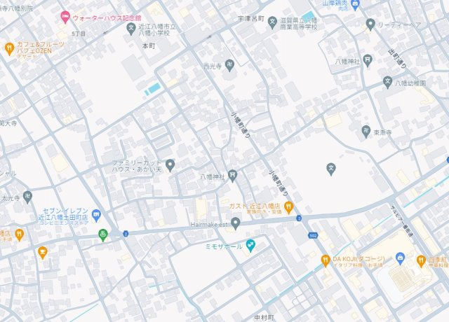 近江八幡市中村町　第1期　新築一戸建ての地図