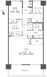 【間取り】 | 【上質リノベ】サンシティ船越 | ※
間取図では分からない広さや明るさ，
資料には記載されていない情報があります。
ぜひ、現地を見られる事をお勧めいたします！