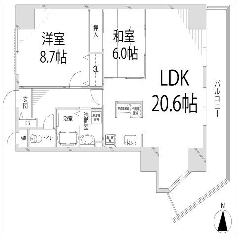 キャッスルコート東辻井の間取り