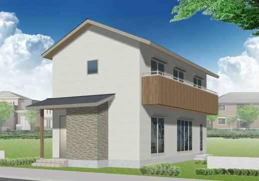 高知市新屋敷2丁目-建築条件付き-売土地の完成予想図|参考外観パースです