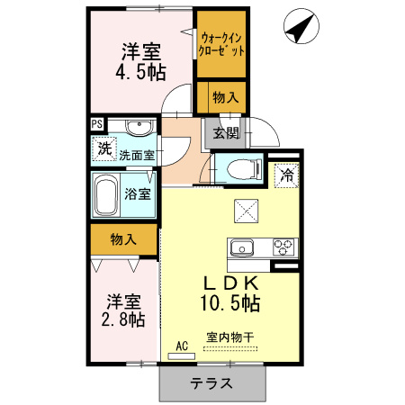 D-ROOM COCOの間取り