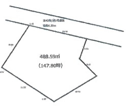 あきる野市舘谷　売地の土地図