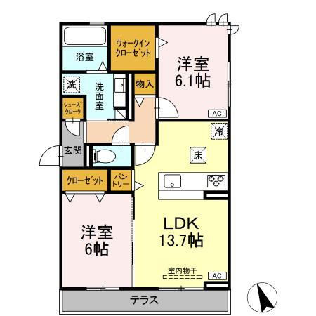 【間取り】 | D-square東橋良町